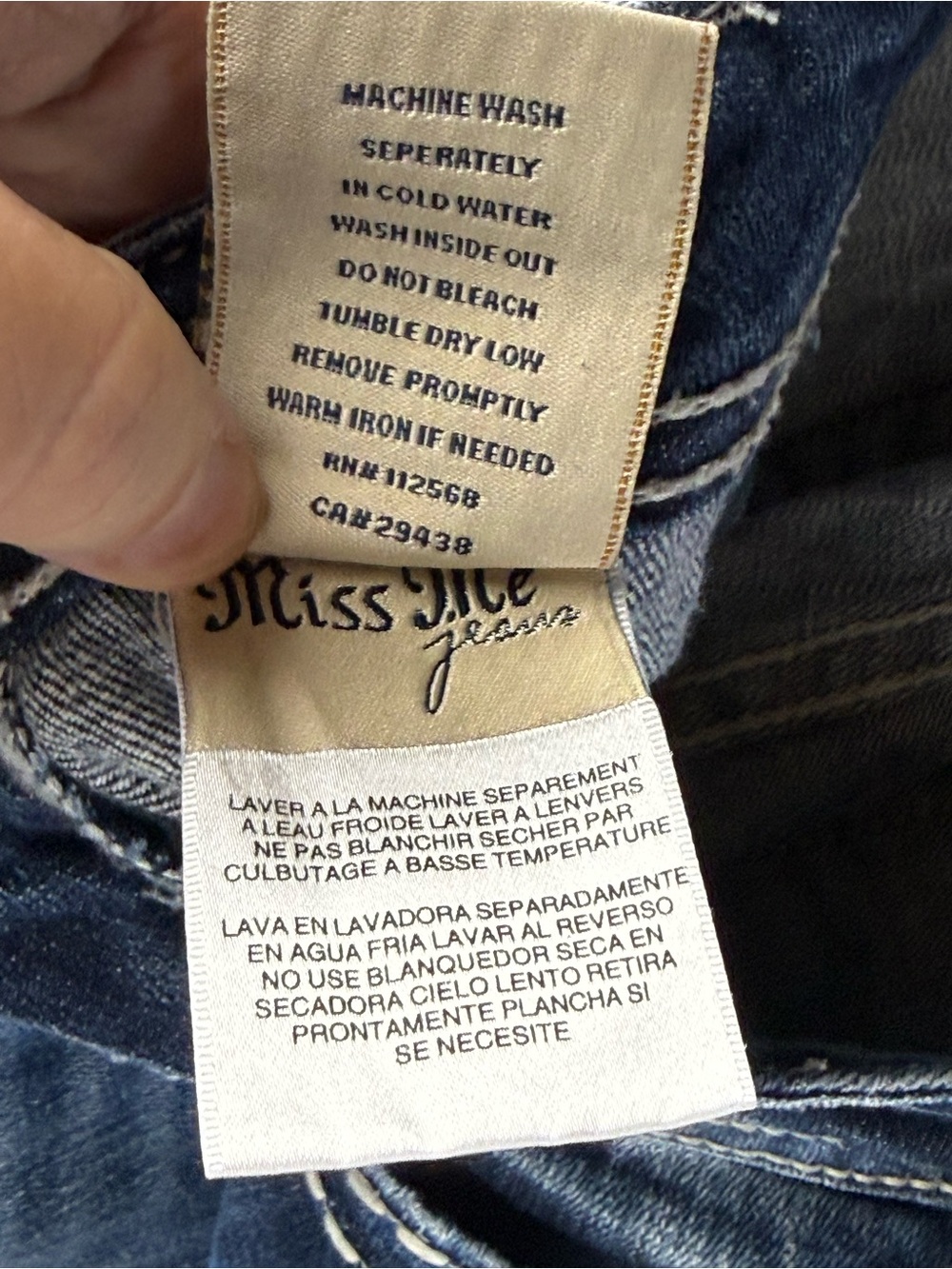 Miss Me Women's Y2K Embellished Cross Pockets Bootleg Jeans 34X30 - Picture 4 of 12